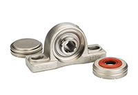 Pillow Block Unit, Stainless Steel Housing, Set Screw, Two Open Covers, SUCP Type Pillow Block Unit, Stainless Steel Housing, Set Screw, Two Open Covers, SUCP Type
