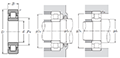 Megaohm Cylindrical Roller Bearings - Dimensions