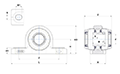 Pillow Block Unit, Thermoplastic Housing, Set Screw, Two Open Covers, SUCPPL Type - Dimensions