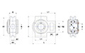 Take-Up Unit, Set Screw, Stainless Steel Housing, SUCT Type - Dimensions - 2