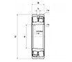 Shielded Spherical Roller Bearings w/ Tapered Bore - Dimensions